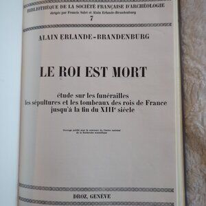 Le Roi Est Mort Alain Erlande Brandenburg DROZ HC Vtg 1975 D'Archeologie